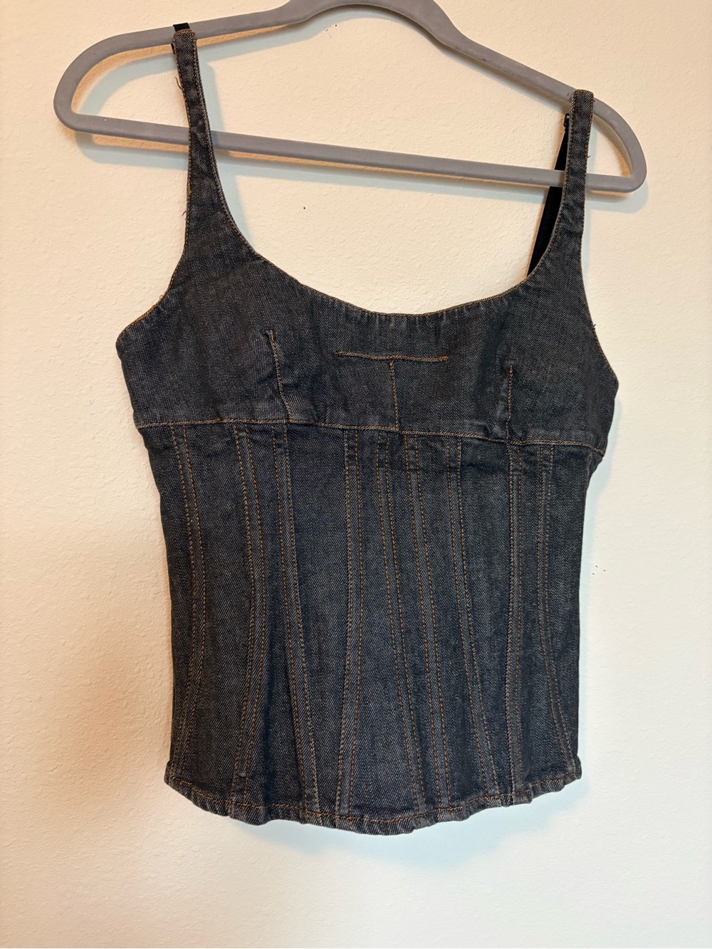Vintage Dolce & Gabbana Denim Sleeveless Corset Top - M